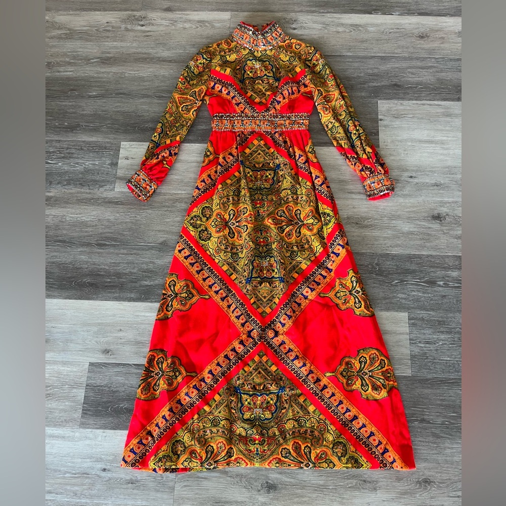 Vintage 1960s Roger Milot for Fred Perlberg Gown Dress Small